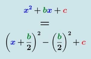 Fórmula para completar el cuadrado