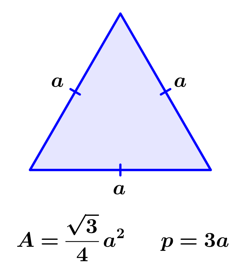 Perímetro y Área de un Triángulo Equilátero – Fórmulas y Ejercicios