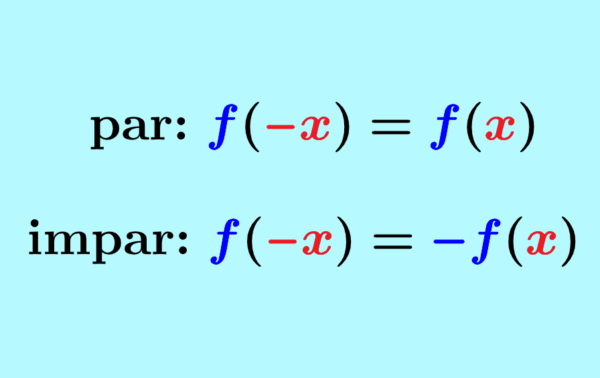 Fórmulas de funciones pares e impares