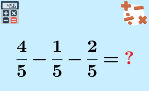Restar fracciones con el mismo denominador (homogéneas)