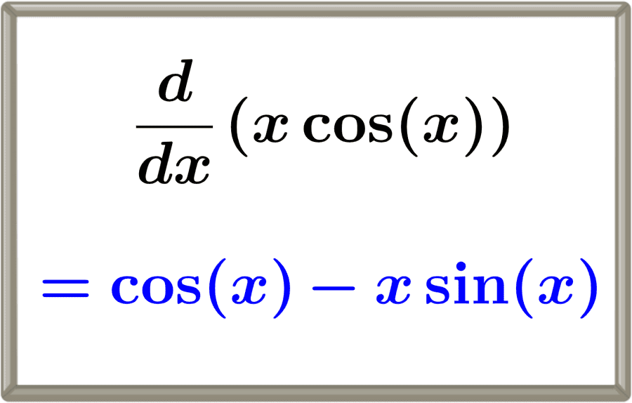 Derivada de x cos(x) – Fórmula, Demostración y Gráficas