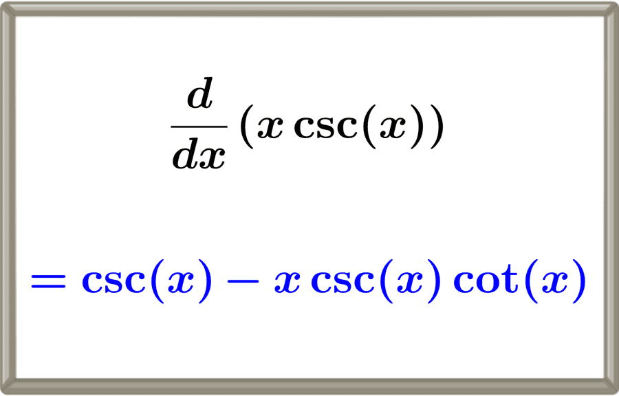 Derivada de x csc(x) – Fórmula, Demostración y Gráficas