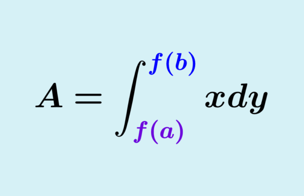 Fórmula del área entre una curva y el eje y