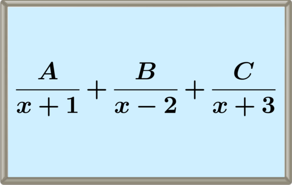 Ejemplo de fracciones parciales