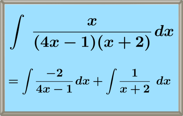 Ejemplo de integración por fracciones parciales