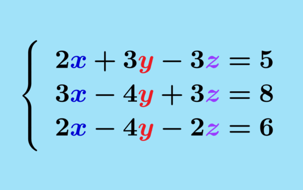 Ejemplo de sistema de ecuaciones 3x3