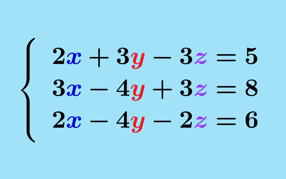 Sistemas de ecuaciones 3×3 – Ejercicios resueltos