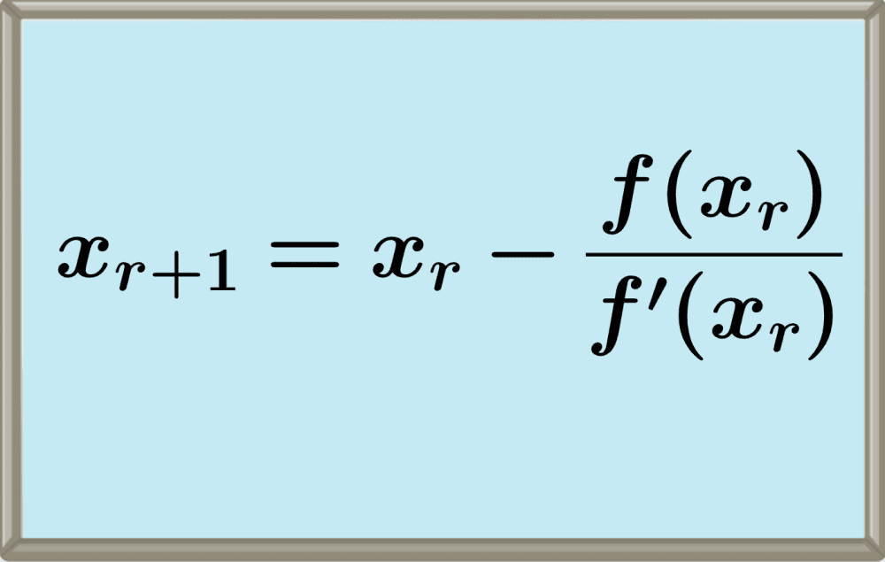 Fórmula del método de Newton Raphson
