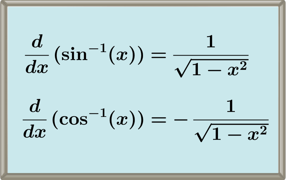 Derivadas de funciones trigonométricas inversas