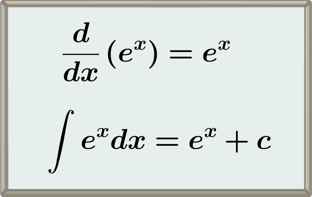 Fórmulas de derivadas e integrales de funcion exponencial