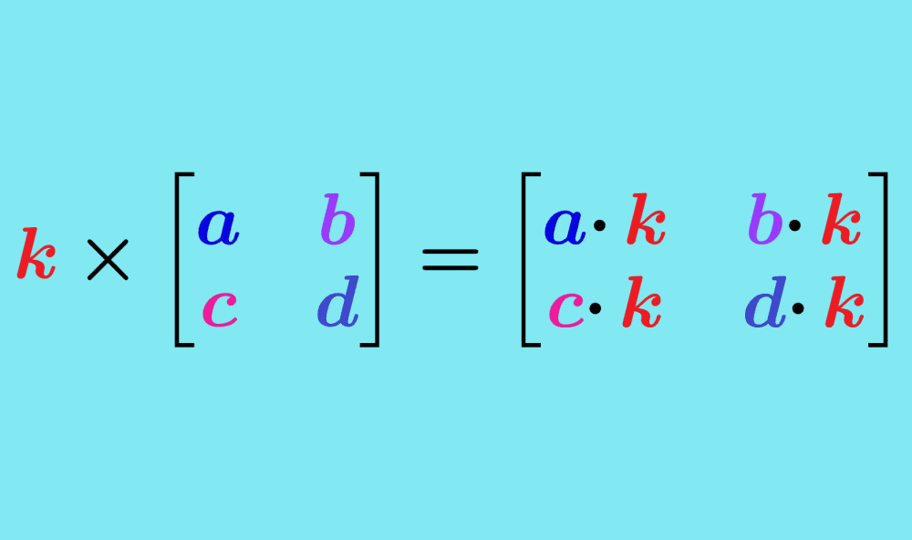 Multiplicación de una matriz 2x2 por un escalar