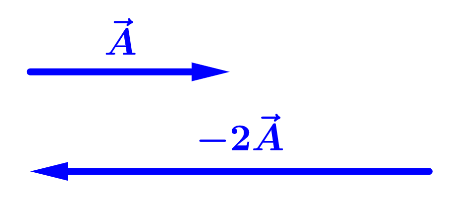 Multiplicación de un vector por -2