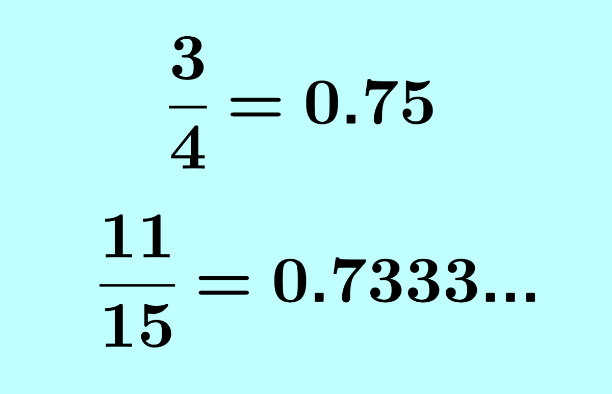 Convertir fracciones a decimales